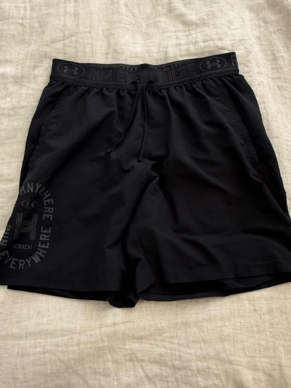 Under Armour Black 'Run Anywhere' Performance Shorts